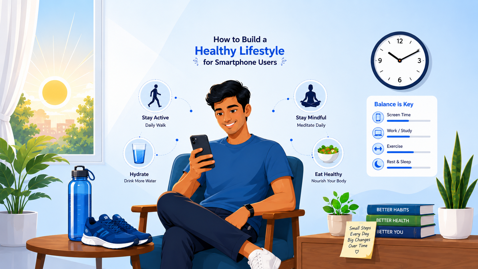 How to Build a Healthy Lifestyle for Smartphone Users – A Simple Story from Everyday Life