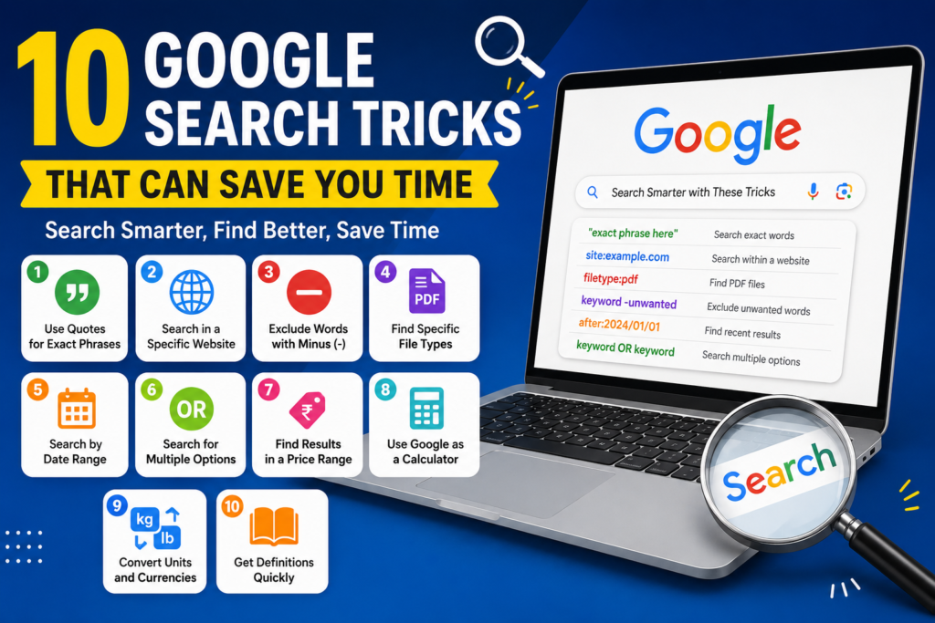 🔎 10 Google Search Tricks That Can Save You Time 2 google search tricks